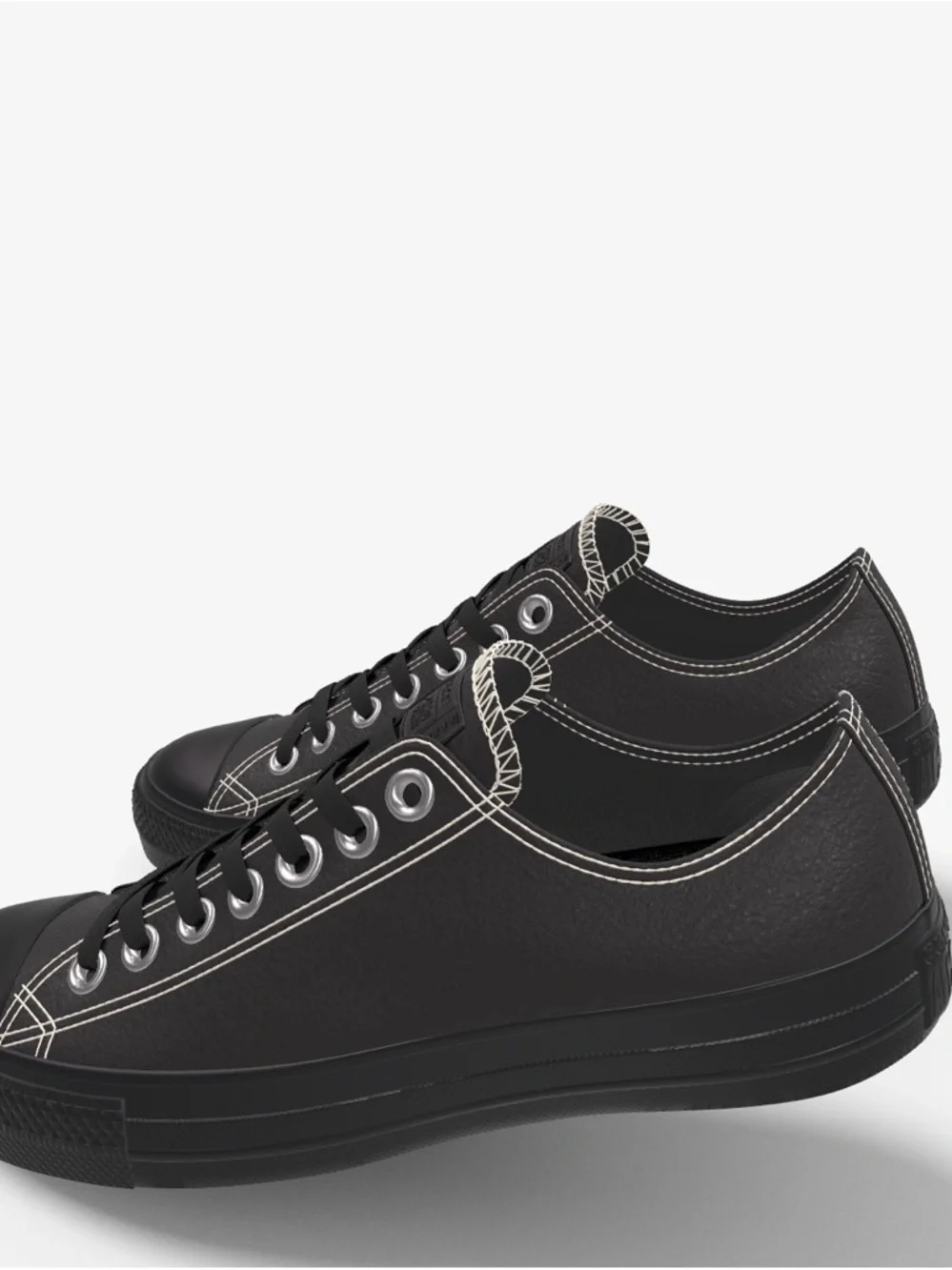 Converse Chuck Taylor All Star By You Black Leather Custom Low Top Men’s 9 NWT - Picture 4 of 14